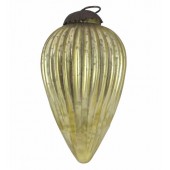 Gold Glass Pine Cone Bauble